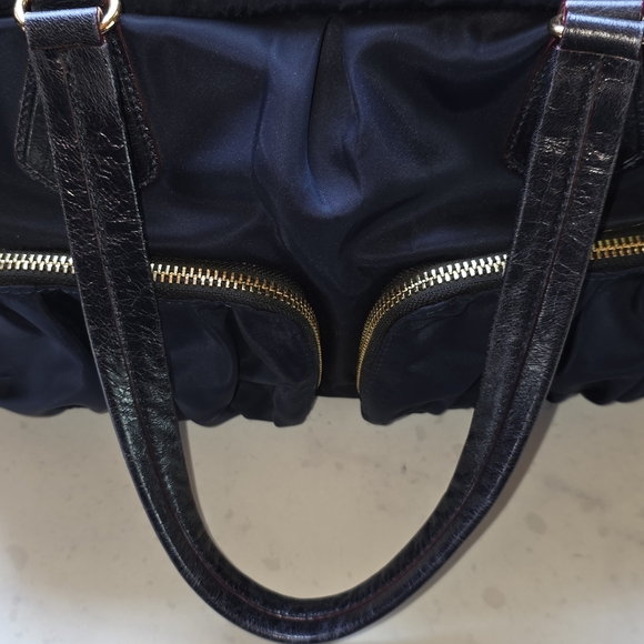 NWOT! MZ Wallace Dark Blue Shoulder Bag with Gold Details - Picture 11 of 15